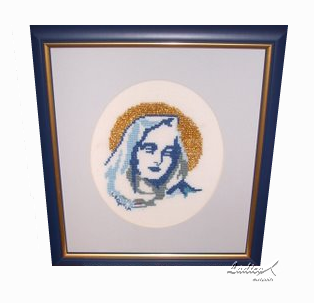 Croatian souvenir, Mother of God with Croatian tricolar, called "Queen of Croats"