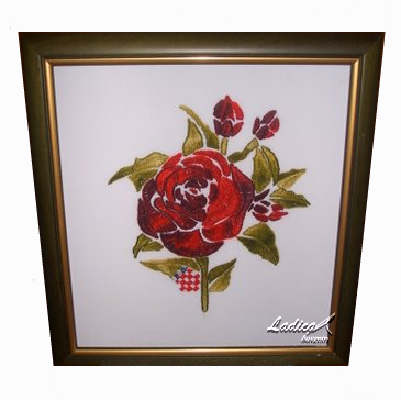 Croatian souvenir - red rose with Croatian coat of arms, called "Croatian rose"